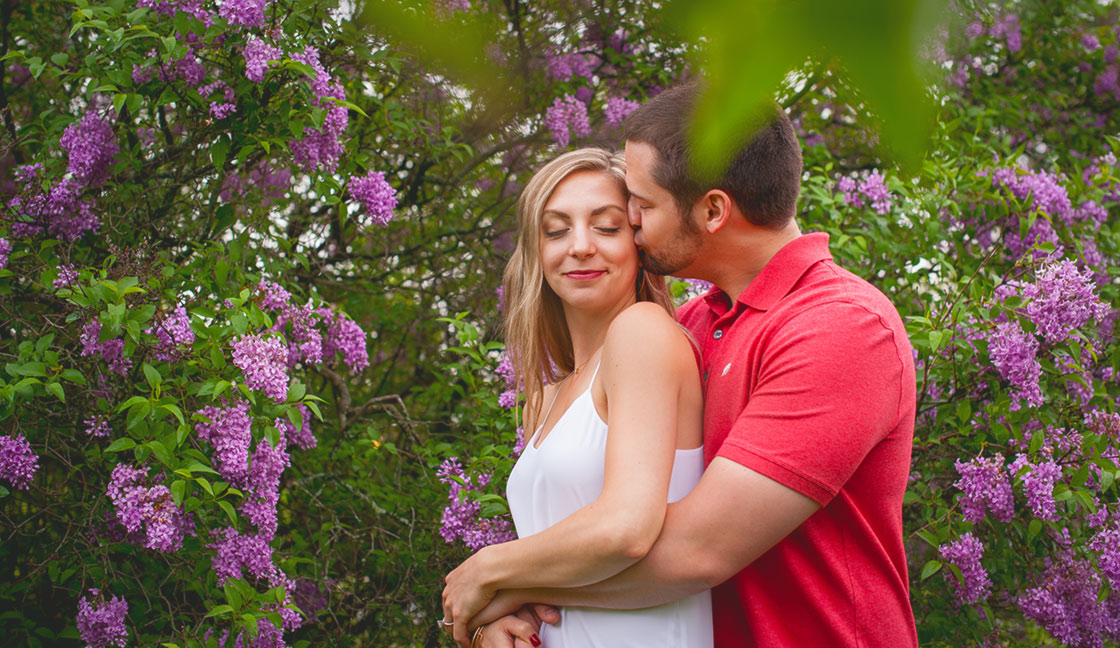 Engagement session at the Lilac Festival 